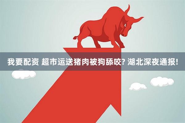 我要配资 超市运送猪肉被狗舔咬? 湖北深夜通报!